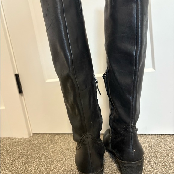 Sam Edelman Loren Black Leather Knee-High‎ Boots Size 6.5 - Picture 2 of 12